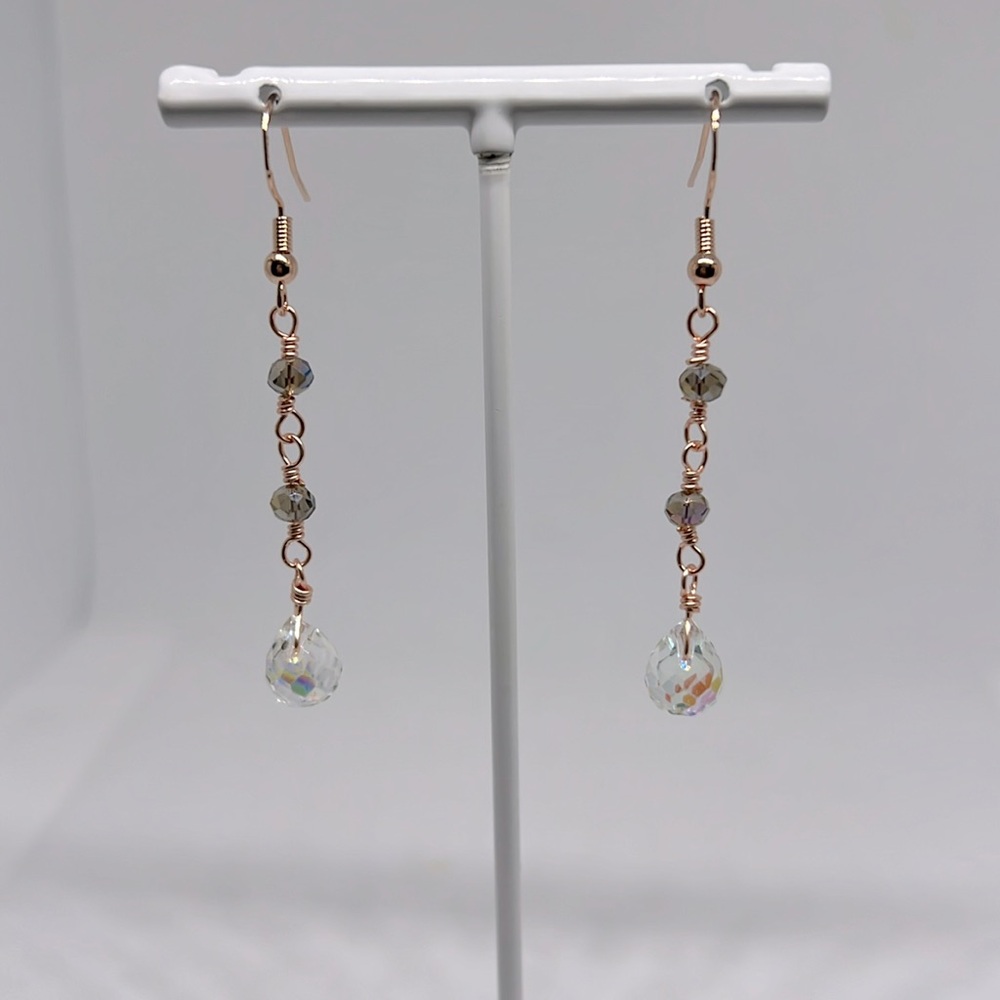 Dangle Glass Teardrop Earrings